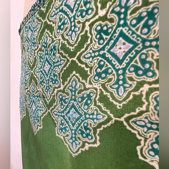 Express 100% Silk Ombré Beaded Wrap Skirt In Green Yellow Size 11/12 - Picture 4 of 11